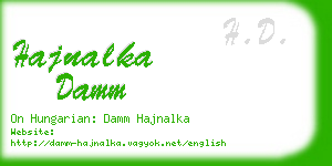hajnalka damm business card